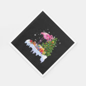 Flamingo Christmas Tree Lights Serviette (Ecke)