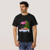 Flamingo Christmas Tree Lights T-Shirt (Vorne ganz)