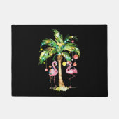 Flamingo Christmas Tree Lights Xmas Geschenk Fußmatte (Vorderseite)