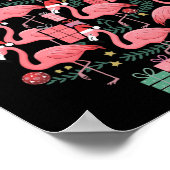 Flamingo Christmas Tree Poster (Ecke)