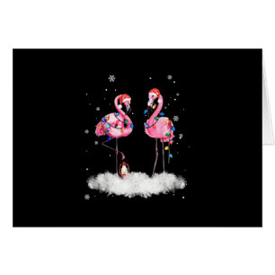 Flamingo Christmas Tree Weihnachtsmannmütze Light