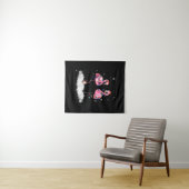 Flamingo Christmas Tree Weihnachtsmannmütze Light Wandteppich (Beispiel (Horizontal))