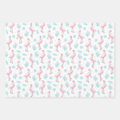 Flamingo Christmas Wrapping Paper 3 Pack Geschenkpapier Set (Vorderseite 3)