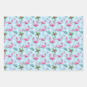 Flamingo Christmas Wrapping Paper 3 Pack Geschenkpapier Set (Vorderseite)