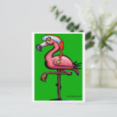 Flamingo Chrsitmas Postkarte (Stehend Vorderseite)