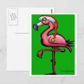 Flamingo Chrsitmas Postkarte (Vorne/Hinten)