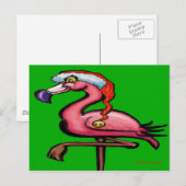 Flamingo Chrsitmas Postkarte (Vorne/Hinten)