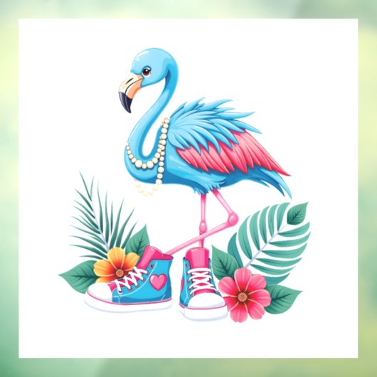 Flamingo Chucks and Pearls Comma La Harris 2024 Fensteraufkleber (Blatt 3)