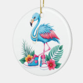 Flamingo Chucks and Pearls Comma La Harris 2024 Keramik Ornament (Links)
