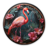 Flamingo Circle Frame Keramikknauf (Vorderseite)
