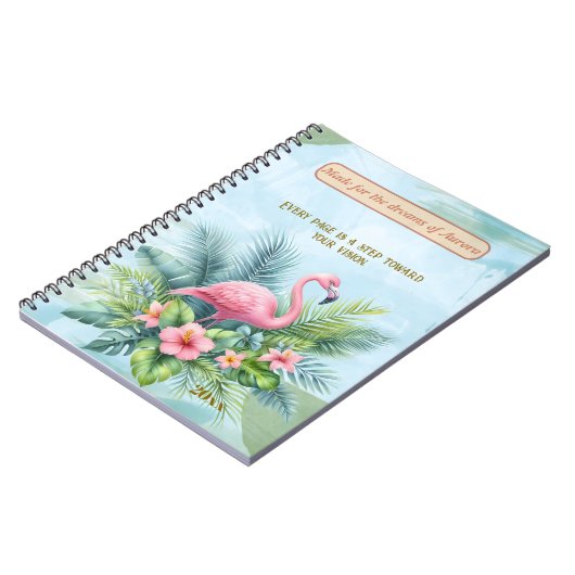 Flamingo Classic Notebook mit individuellem Angebo Notizblock (Linke Seite)