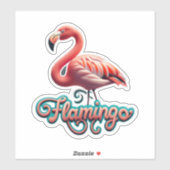 Flamingo Classic Round Sticker (Blatt)