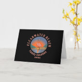 Flamingo | Clearwater Beach Flamingo Vacation 2021 Karte (Gelbe Blume)