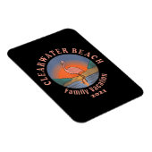 Flamingo | Clearwater Beach Flamingo Vacation 2021 Magnet (Rechte Seite)