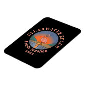 Flamingo | Clearwater Beach Flamingo Vacation 2021 Magnet (Linke Seite)