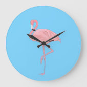Flamingo Clock Große Wanduhr (Vorderseite)