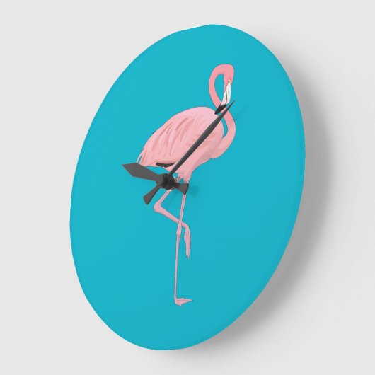 Flamingo Clock Große Wanduhr (Winkel)