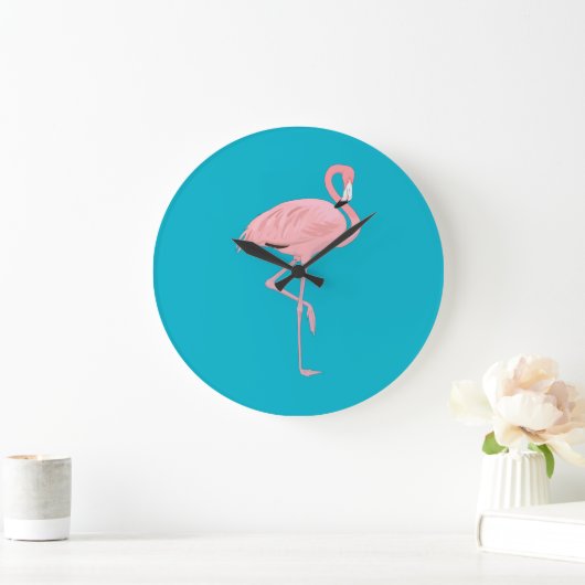 Flamingo Clock Große Wanduhr (Zuhause)