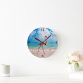 Flamingo Clock Runde Wanduhr (Zuhause)