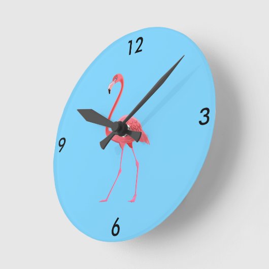 Flamingo Clock Runde Wanduhr (Winkel)