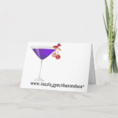 Flamingo Cocktail Christmas Card - SRF Feiertagskarte (Rückseite)