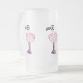 Flamingo-Cocktail-mattierte Tasse (Vorderseite Links)