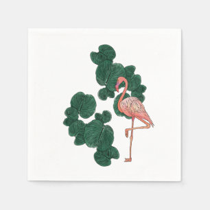 Flamingo-Cocktail-Servietten Serviette