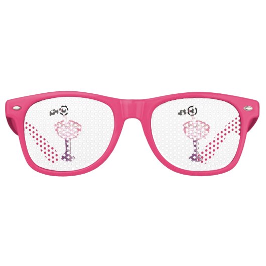 Flamingo Cocktail Sonnenbrille (Vorderseite)
