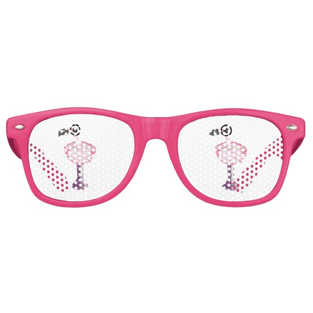 Flamingo Cocktail Sonnenbrille (Vorderseite)