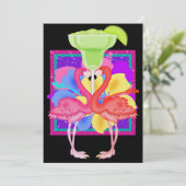 Flamingo Cocktail - SRF Einladung (Stehend Vorderseite)