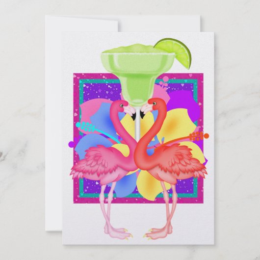 Flamingo Cocktail - SRF Einladung (Vorderseite)