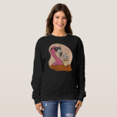 Flamingo Coffee Caffeine Drinker Brauen Kaffee Esp Sweatshirt (Vorne ganz)