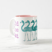 Flamingo Coffee Tasse (pink) "Odd One Out" (Vorderseite Links)