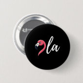Flamingo Comma La Funny Kamala Harris P Button (Vorne & Hinten)