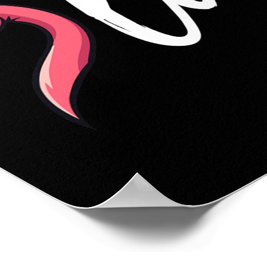 Flamingo Comma La Funny Kamala Harris P Poster (Ecke)