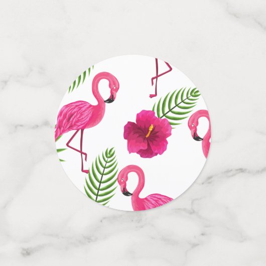 Flamingo Confetti Konfetti (Klein Vorderseite)