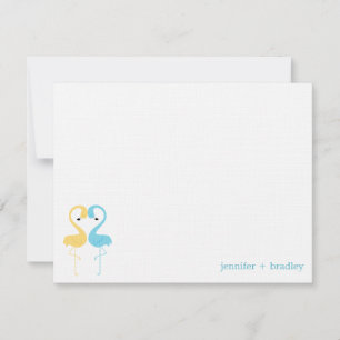 Flamingo Couple Custom Flat Vielen Dank Anmerkunge Einladung