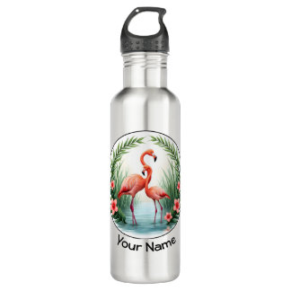 Flamingo Couple Edelstahlflasche