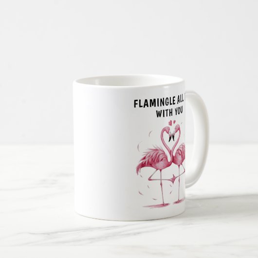 Flamingo Couple Kaffeetasse (VorderseiteRechts)