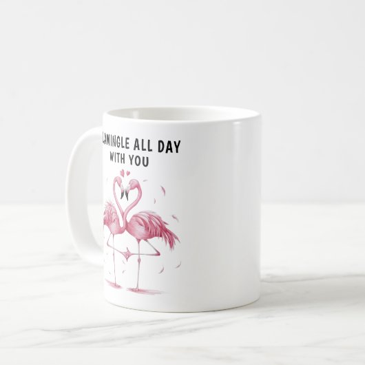 Flamingo Couple Kaffeetasse (Vorderseite Links)