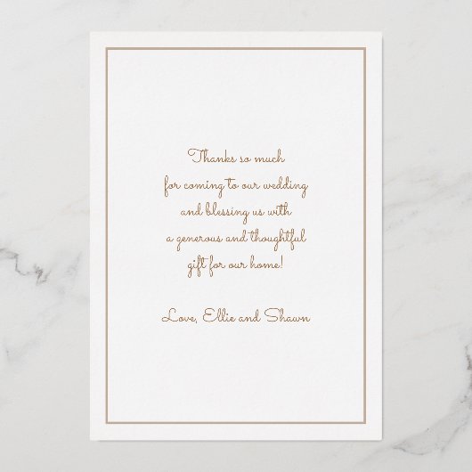 Flamingo Couple Wedding danke Ihnen Flachfolienkar Folieneinladung (Rückseite)