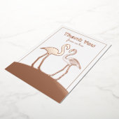Flamingo Couple Wedding danke Ihnen Flachfolienkar Folieneinladung (Gedreht)