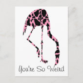 Flamingo Cow Spots Sie sind so komisch Postkarte (Vorderseite)