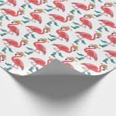 Flamingo Cowboy Boots and Hats Pattern Geschenkpapier (Ecke)