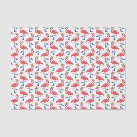 Flamingo Cowboy Boots and Hats Pattern Seidenpapier (Vorderseite)