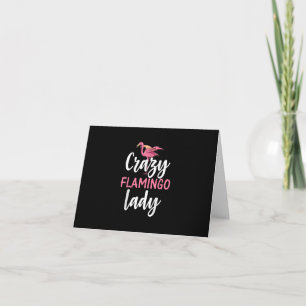Flamingo - Crazy Flamingo Lady Geschenke Dankeskarte