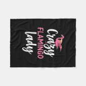 Flamingo - Crazy Flamingo Lady Geschenke Fleecedecke (Vorderseite (Horizontal))