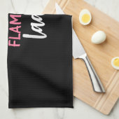Flamingo - Crazy Flamingo Lady Geschenke Geschirrtuch (Viertel Falte)