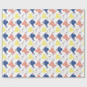 Flamingo Crown: Abstrakt Vintag nahtlos. Geschenkpapier (Flach)