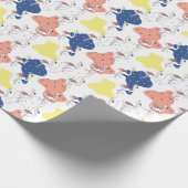 Flamingo Crown: Abstrakt Vintag nahtlos. Geschenkpapier (Ecke)